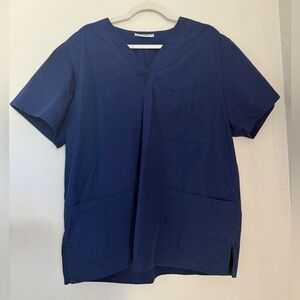 Navy Blue Scrub Top